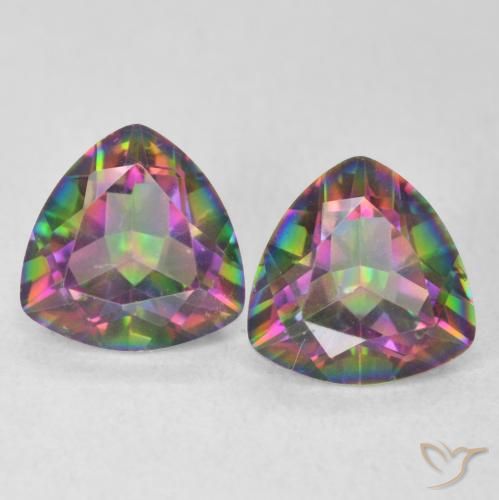 2.23ctw Natural Multicolor Mystic Quartz, Trillion, VVS