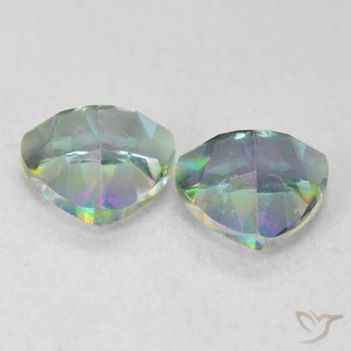 Mystic Quartz Gemstones in 6 x 6 mm (calibrated) Size for Sale, Mystic Quartz Stones in Multicolor Color