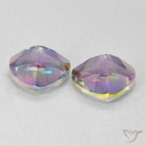 Mystic Quartz Gemstones in 6 x 6 mm (calibrated) Size for Sale, Mystic Quartz Stones in Multicolor Color