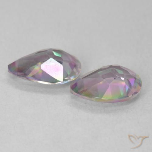 Mystic Quartz Gemstones in 8 x 6 mm (calibrated) Size for Sale, Mystic Quartz Stones in Multicolor Color