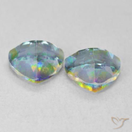 Mystic Quartz Gemstones in 6 x 6 mm (calibrated) Size for Sale, Mystic Quartz Stones in Multicolor Color