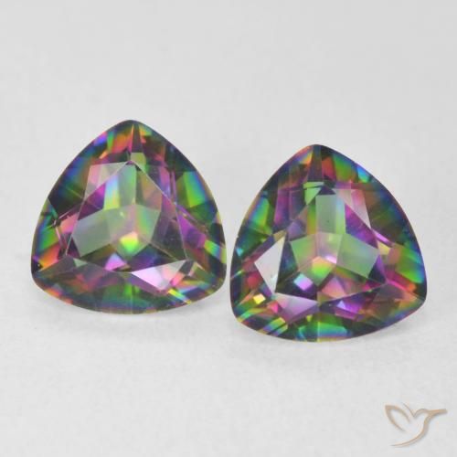 2.22ctw Natural Multicolor Mystic Quartz, Trillion, VVS