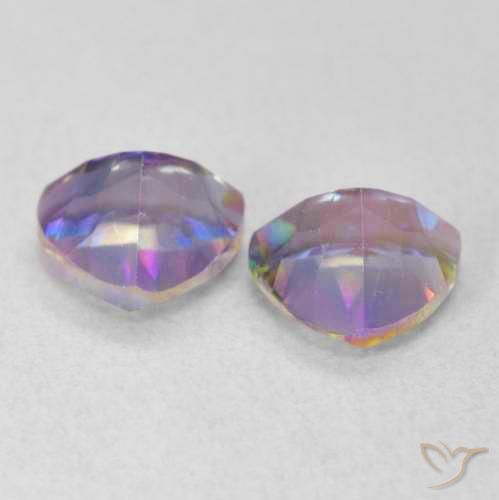 Mystic Quartz Gemstones in 6 x 6 mm (calibrated) Size for Sale, Mystic Quartz Stones in Multicolor Color