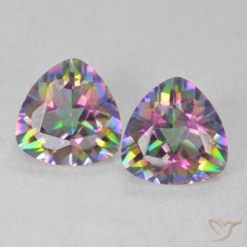 1.35ctw Natural Multicolor Mystic Quartz, Trillion, VVS