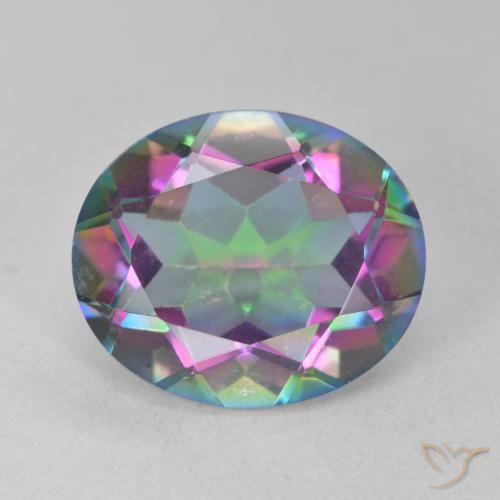 5.49ct Natural Multicolor Mystic Quartz, Oval, VS