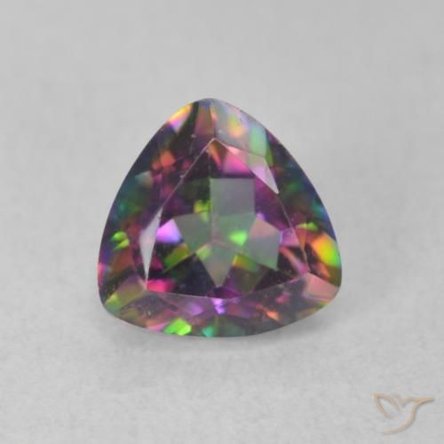 0.76ct Natural Multicolor Mystic Quartz, Trillion, VVS