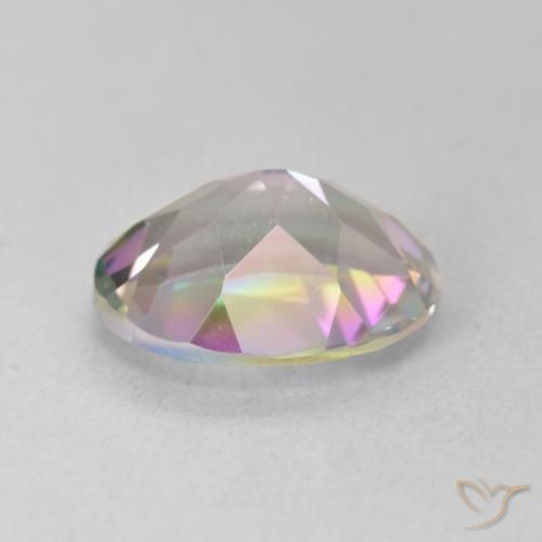 Mystic Quartz Gemstone in 11 x 9 mm (calibrated) Size for Sale, Mystic Quartz Stone in Multicolor Color