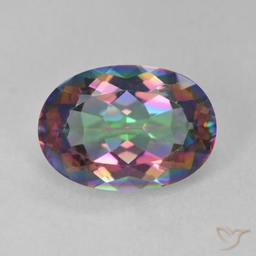 5.64ct Natural Multicolor Mystic Quartz, Oval, VVS