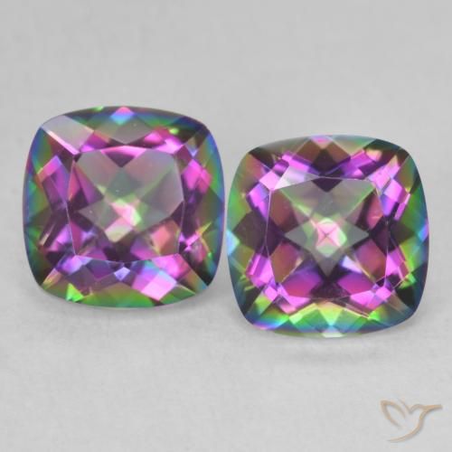 2.81ctw Natural Multicolor Mystic Quartz, Cushion, VVS