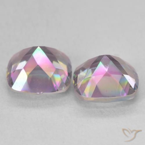 Mystic Quartz Gemstones in 7 x 7 mm (calibrated) Size for Sale, Mystic Quartz Stones in Multicolor Color