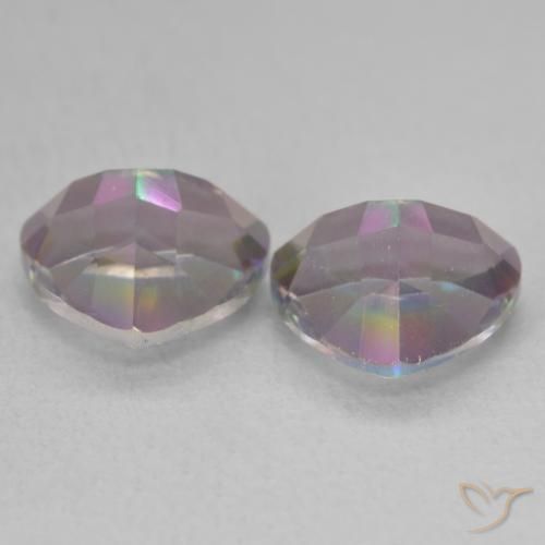 Mystic Quartz Gemstones in 8 x 8 mm (calibrated) Size for Sale, Mystic Quartz Stones in Multicolor Color