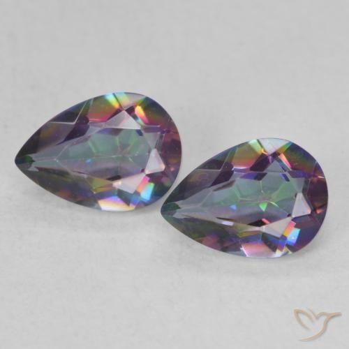 1.25ctw Natural Multicolor Mystic Quartz, Pear Shape, VS