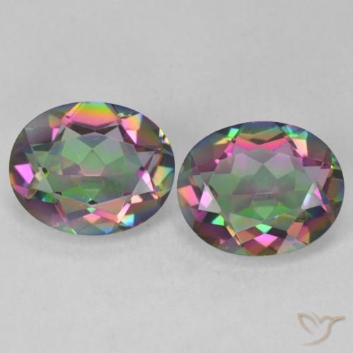 5.93ctw Natural Multicolor Mystic Quartz, Oval, VVS