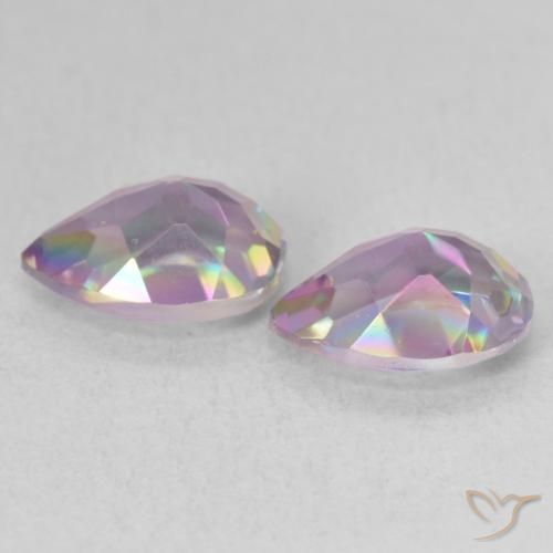 Mystic Quartz Gemstones in 8 x 6 mm (calibrated) Size for Sale, Mystic Quartz Stones in Multicolor Color