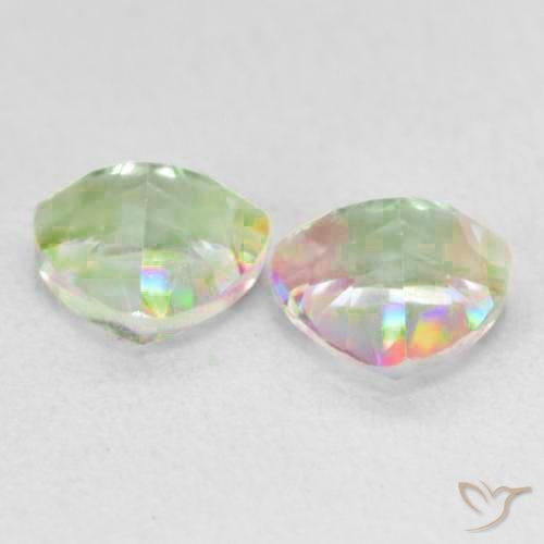Mystic Quartz Gemstones in 6 x 6 mm (calibrated) Size for Sale, Mystic Quartz Stones in Multicolor Color