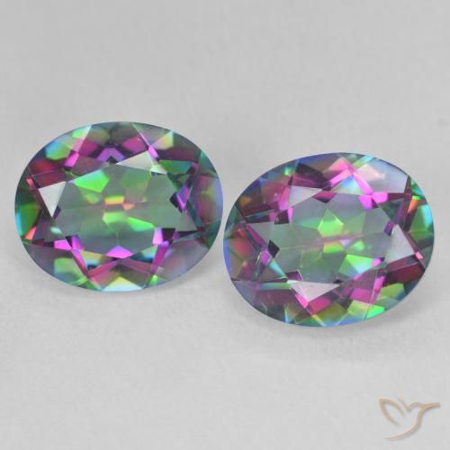 6.90ctw Natural Multicolor Mystic Quartz, Oval, VVS-VS