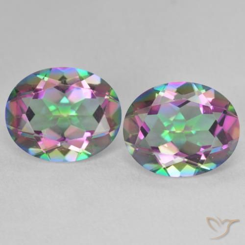 6.33ctw Natural Multicolor Mystic Quartz, Oval, VVS-VS