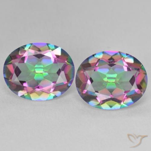 6.02ctw Natural Multicolor Mystic Quartz, Oval, VVS-VS