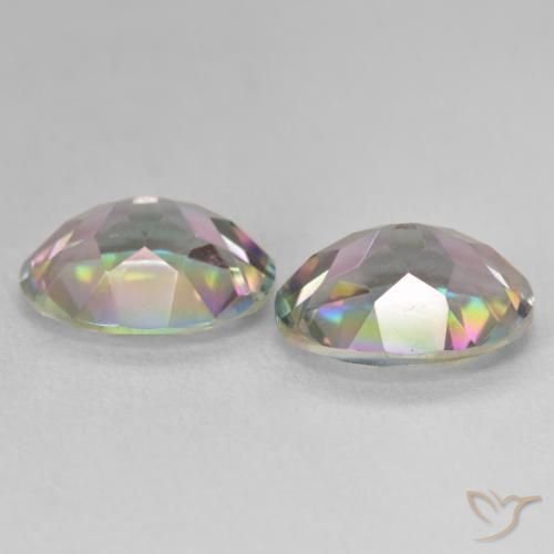 Mystic Quartz Gemstones in 11 x 9 mm (calibrated) Size for Sale, Mystic Quartz Stones in Multicolor Color