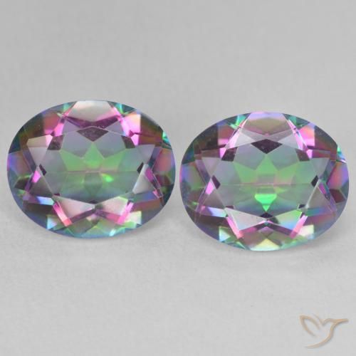6.63ctw Natural Multicolor Mystic Quartz, Oval, VVS-VS