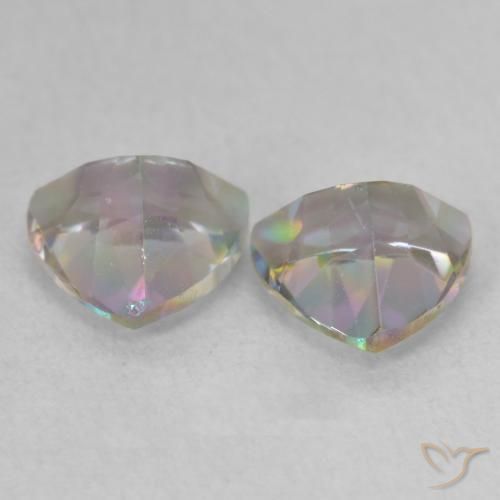 Mystic Quartz Gemstones in 6 x 6 mm (calibrated) Size for Sale, Mystic Quartz Stones in Multicolor Color