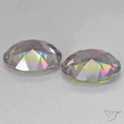 Mystic Quartz Gemstones in 13 x 11 mm (calibrated) Size for Sale, Mystic Quartz Stones in Multicolor Color