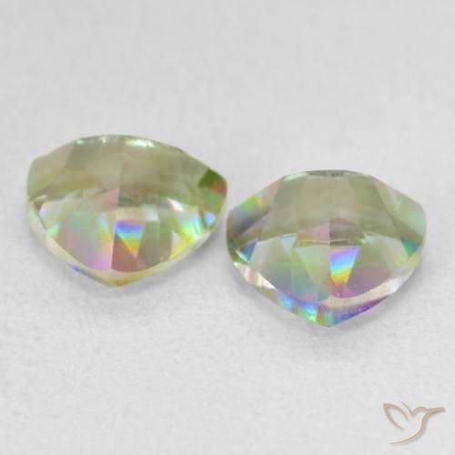 Mystic Quartz Gemstones in 6 x 6 mm (calibrated) Size for Sale, Mystic Quartz Stones in Multicolor Color