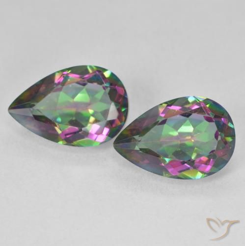 6.09ctw Natural Multicolor Mystic Quartz, Pear Shape, VVS