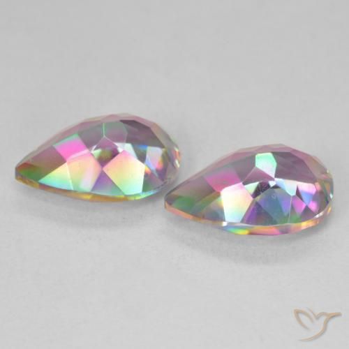 Mystic Quartz Gemstones in 12 x 8 mm (calibrated) Size for Sale, Mystic Quartz Stones in Multicolor Color