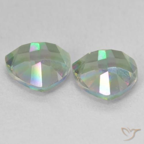 Mystic Quartz Gemstones in 7 x 7 mm (calibrated) Size for Sale, Mystic Quartz Stones in Multicolor Color