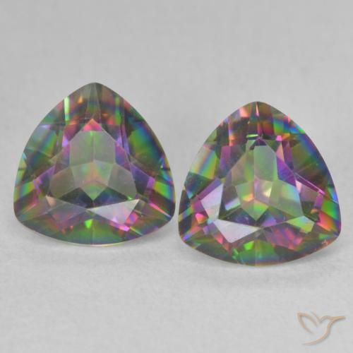 2.26ctw Natural Multicolor Mystic Quartz, Trillion, VVS