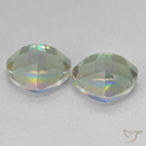 Mystic Quartz Gemstones in 7 x 7 mm (calibrated) Size for Sale, Mystic Quartz Stones in Multicolor Color