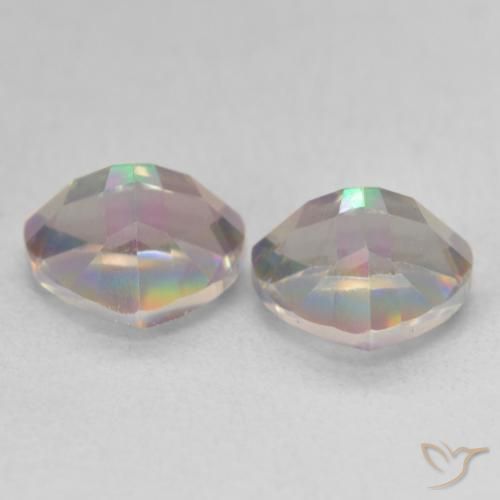 Mystic Quartz Gemstones in 7 x 7 mm (calibrated) Size for Sale, Mystic Quartz Stones in Multicolor Color
