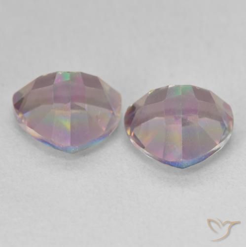 Mystic Quartz Gemstones in 7 x 7 mm (calibrated) Size for Sale, Mystic Quartz Stones in Multicolor Color