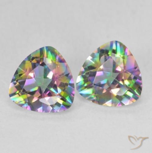 1.35ctw Natural Multicolor Mystic Quartz, Trillion, VVS