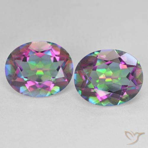 6.87ctw Natural Multicolor Mystic Quartz, Oval, VVS