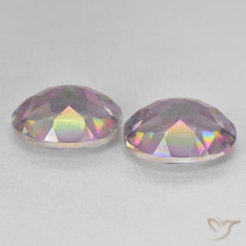Mystic Quartz Gemstones in 11 x 9 mm (calibrated) Size for Sale, Mystic Quartz Stones in Multicolor Color