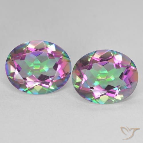 6.41ctw Natural Multicolor Mystic Quartz, Oval, VVS