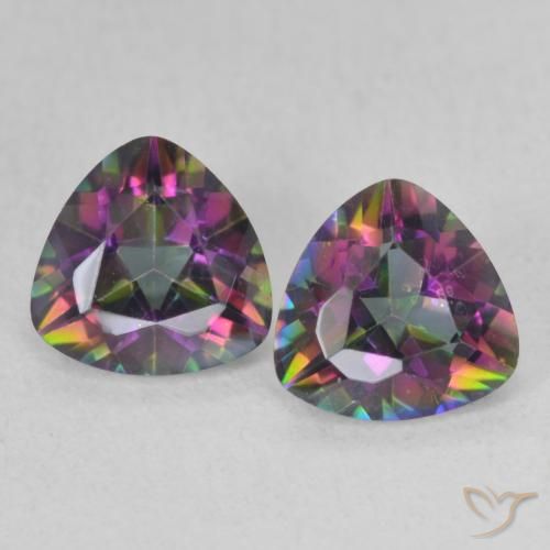 1.35ctw Natural Multicolor Mystic Quartz, Trillion, VVS