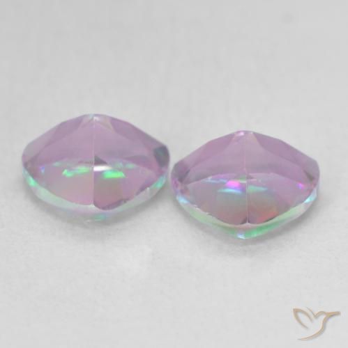 Mystic Quartz Gemstones in 6 x 6 mm (calibrated) Size for Sale, Mystic Quartz Stones in Multicolor Color