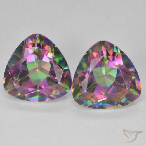 5.02ctw Natural Multicolor Mystic Quartz, Trillion, VVS-VS