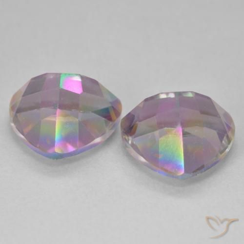 Mystic Quartz Gemstones in 9 x 9 mm (calibrated) Size for Sale, Mystic Quartz Stones in Multicolor Color