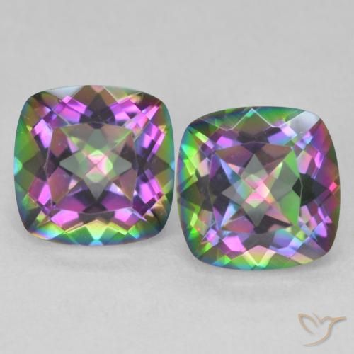 2.80ctw Natural Multicolor Mystic Quartz, Cushion, VVS