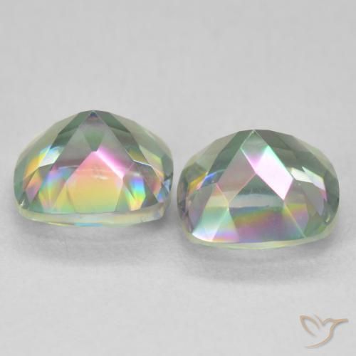 Mystic Quartz Gemstones in 7 x 7 mm (calibrated) Size for Sale, Mystic Quartz Stones in Multicolor Color