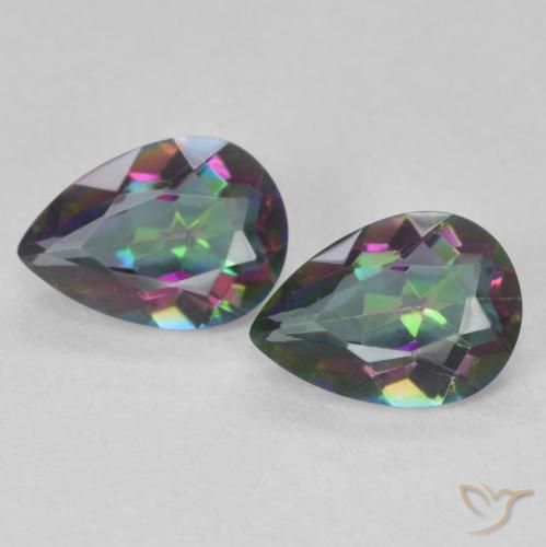 1.26ctw Natural Multicolor Mystic Quartz, Pear Shape, VVS