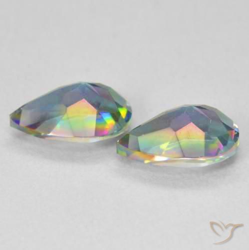 Mystic Quartz Gemstones in 7 x 5 mm (calibrated) Size for Sale, Mystic Quartz Stones in Multicolor Color