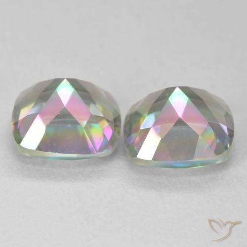 Mystic Quartz Gemstones in 7 x 7 mm (calibrated) Size for Sale, Mystic Quartz Stones in Multicolor Color