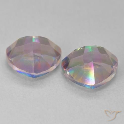 Mystic Quartz Gemstones in 7 x 7 mm (calibrated) Size for Sale, Mystic Quartz Stones in Multicolor Color