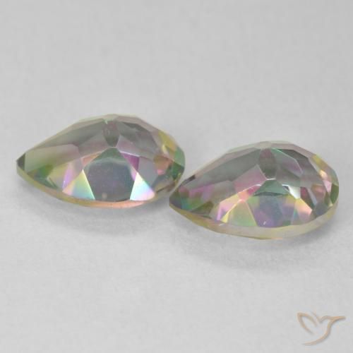 Mystic Quartz Gemstones in 8 x 6 mm (calibrated) Size for Sale, Mystic Quartz Stones in Multicolor Color