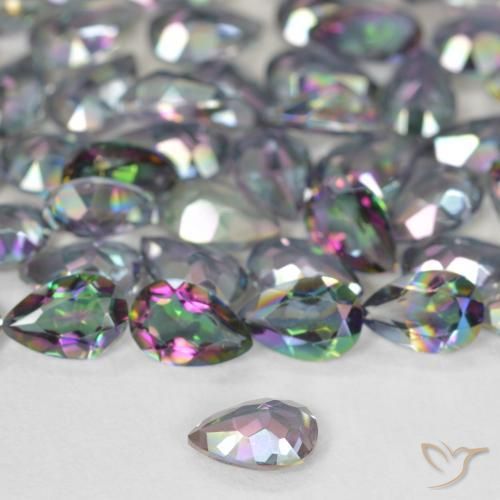 Mystic Quartz Gemstones in 6 x 4 mm (calibrated) Size for Sale, Mystic Quartz Stones in Multicolor Color